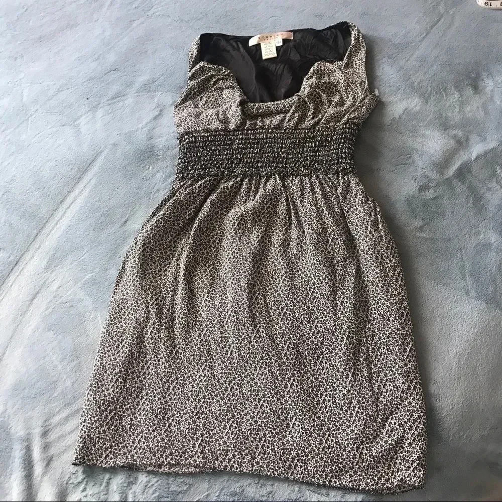 Studio M petite midi leopard print dress